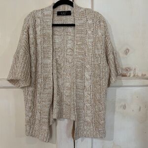 POL Women's Tan Cable Knit Cardigan